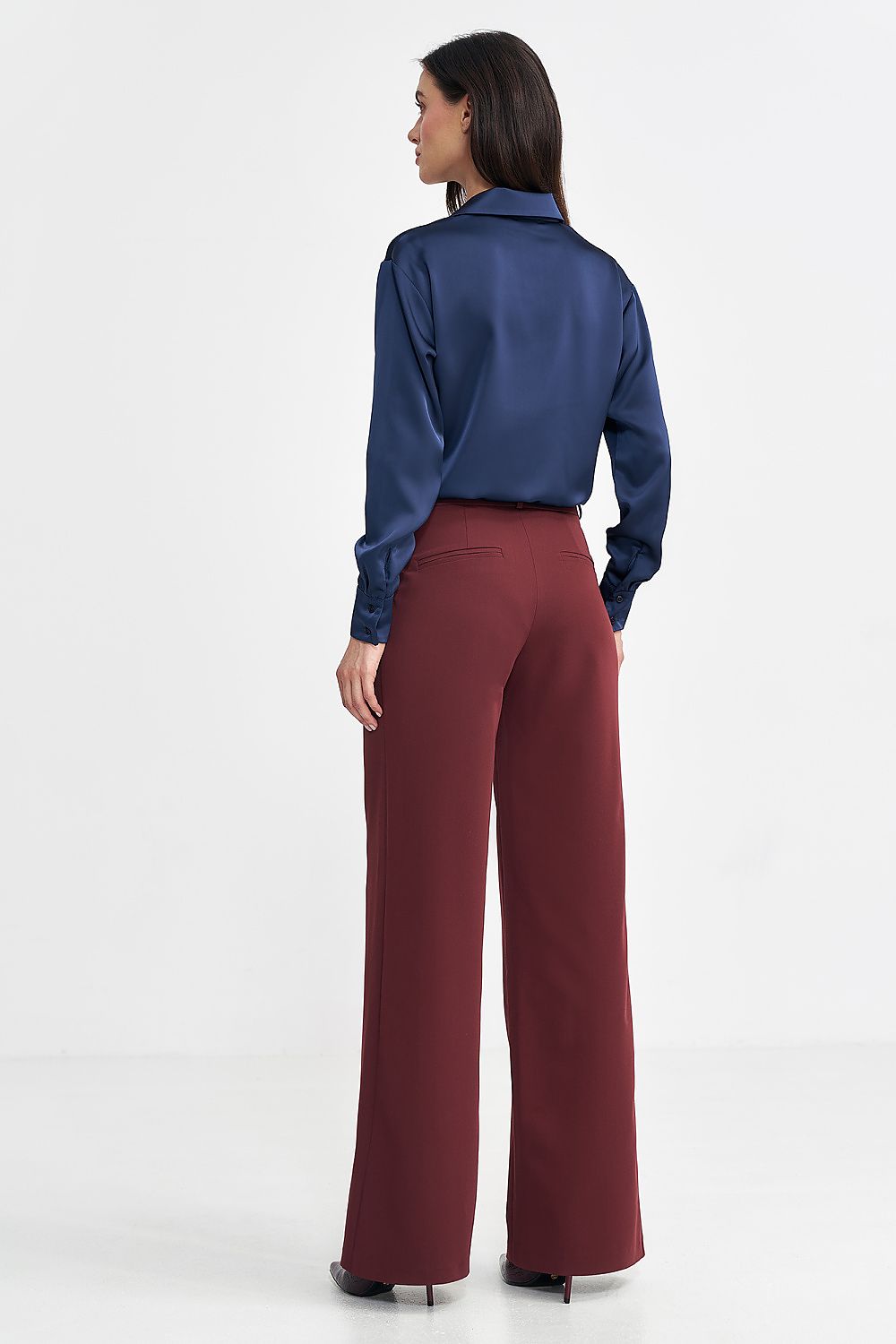 Viscose Trousers with Wide-Leg Cut - Michelle & Kenza Co.