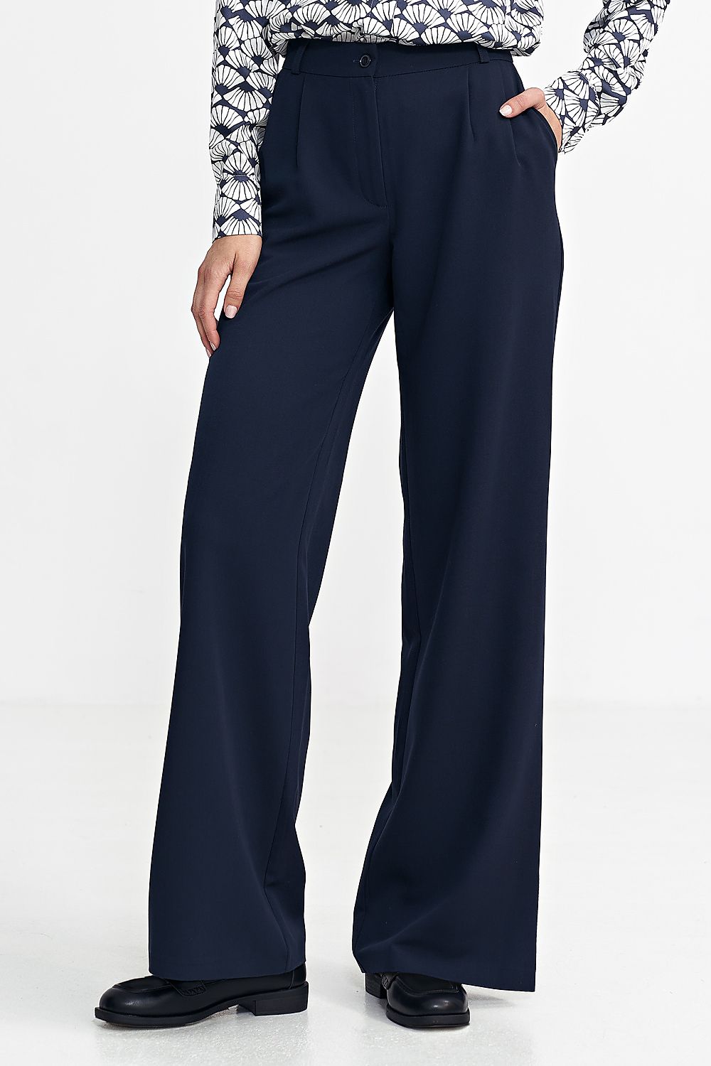 Viscose Trousers with Wide-Leg Cut - Michelle & Kenza Co.