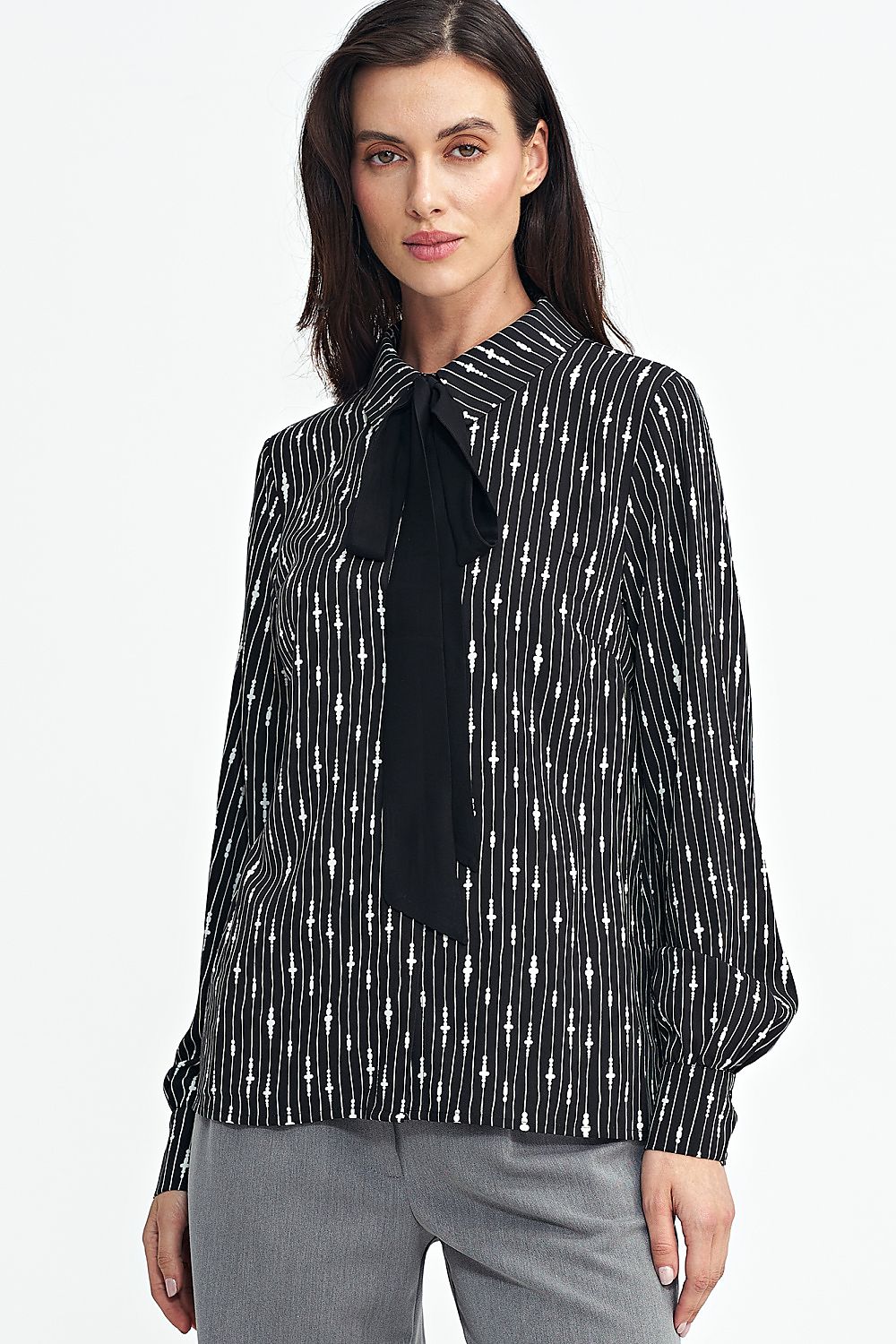 Viscose Long Sleeve Shirt with Classic Collar - Michelle & Kenza Co.