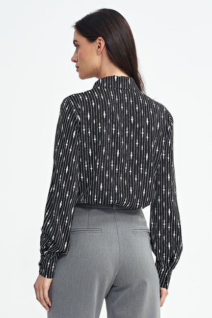 Viscose Long Sleeve Shirt with Classic Collar - Michelle & Kenza Co.