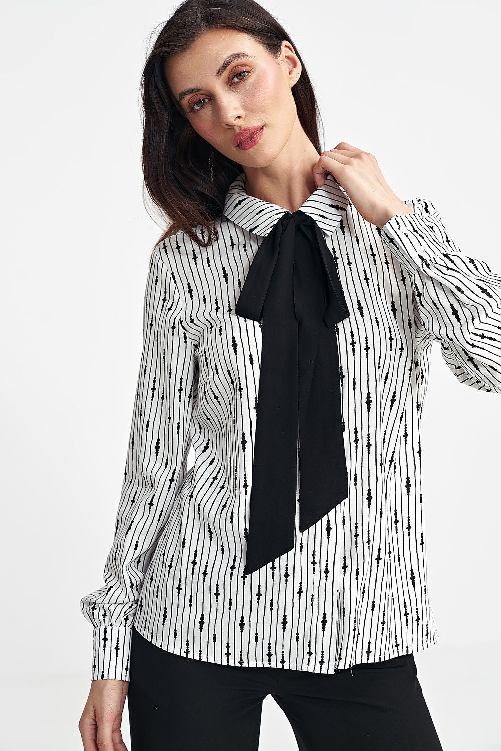 Viscose Long Sleeve Shirt with Classic Collar - Michelle & Kenza Co.