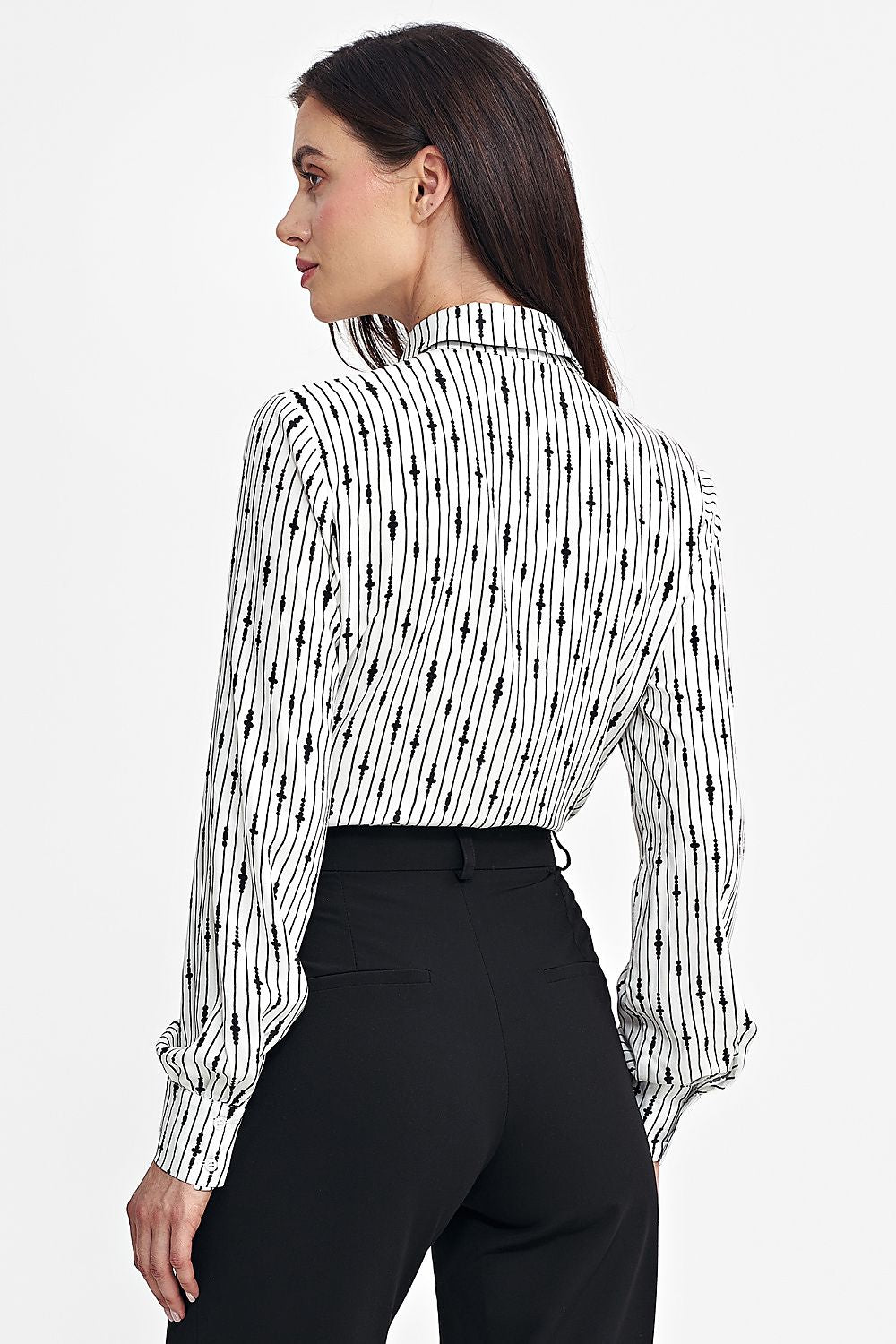 Viscose Long Sleeve Shirt with Classic Collar - Michelle & Kenza Co.