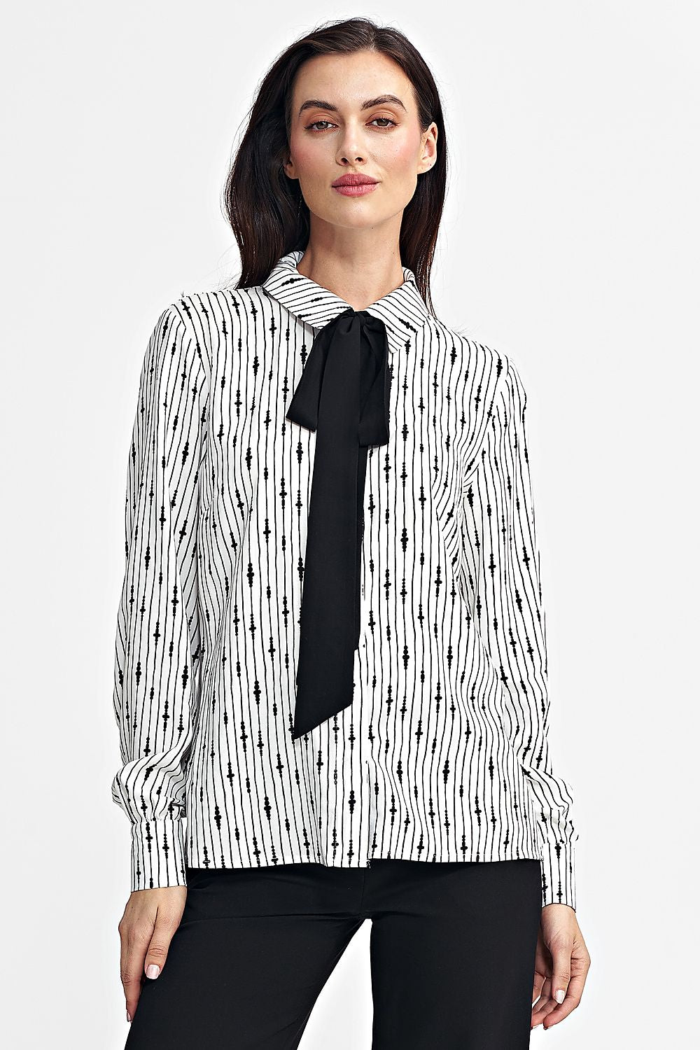 Viscose Long Sleeve Shirt with Classic Collar - Michelle & Kenza Co.