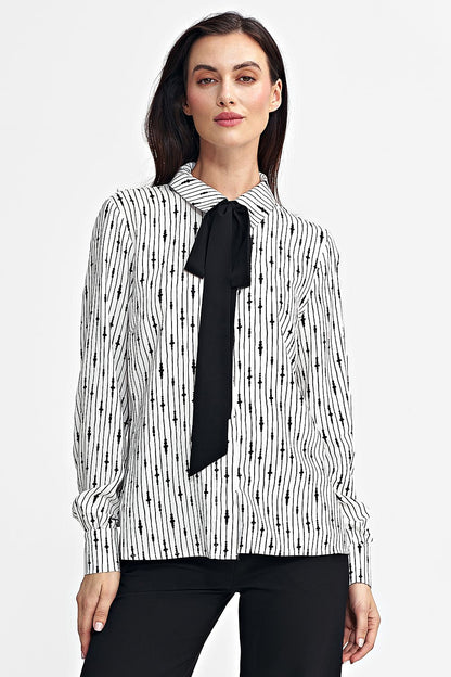 Viscose Long Sleeve Shirt with Classic Collar - Michelle & Kenza Co.