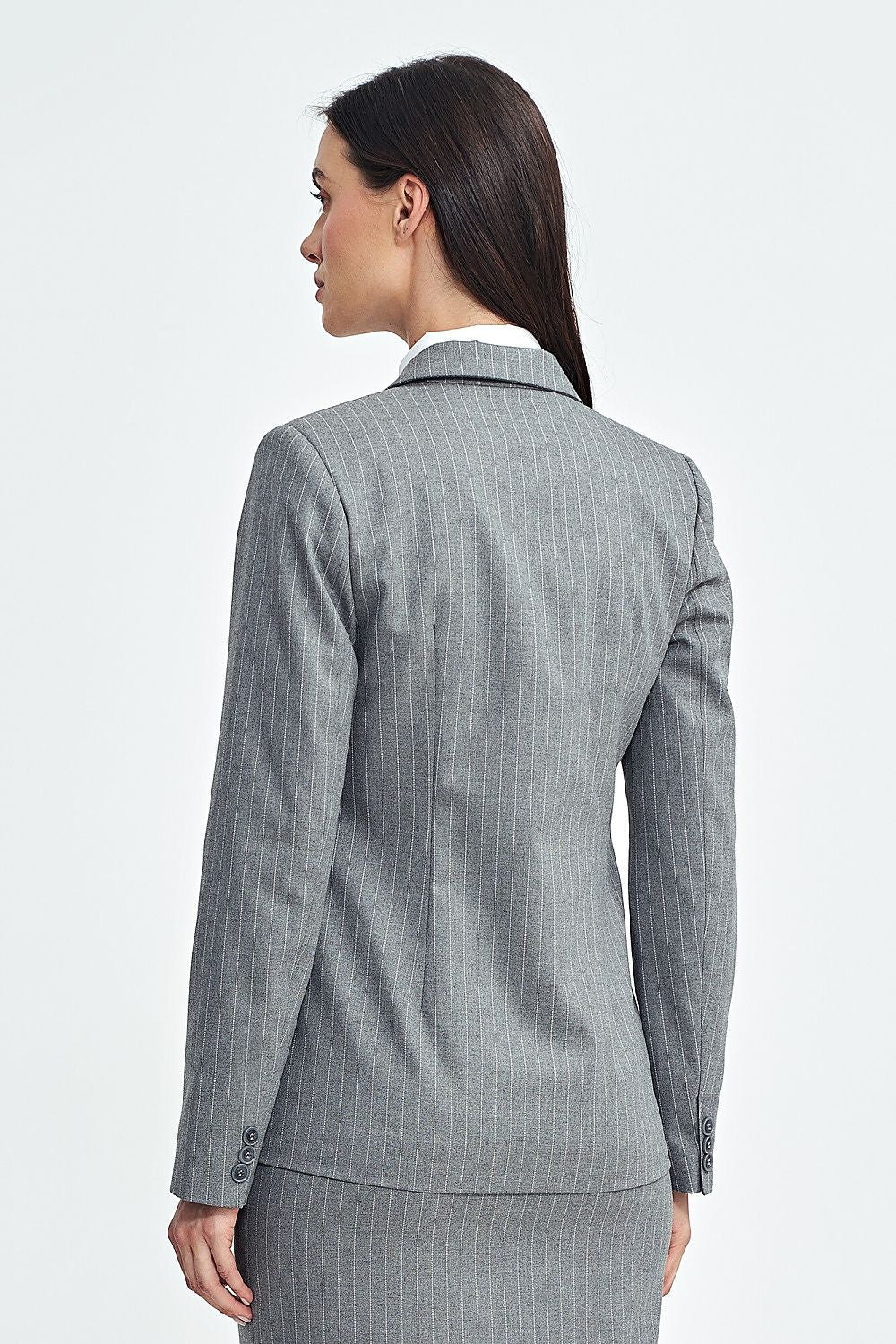 Viscose Blazer with Contrast Stripes - Michelle & Kenza Co.