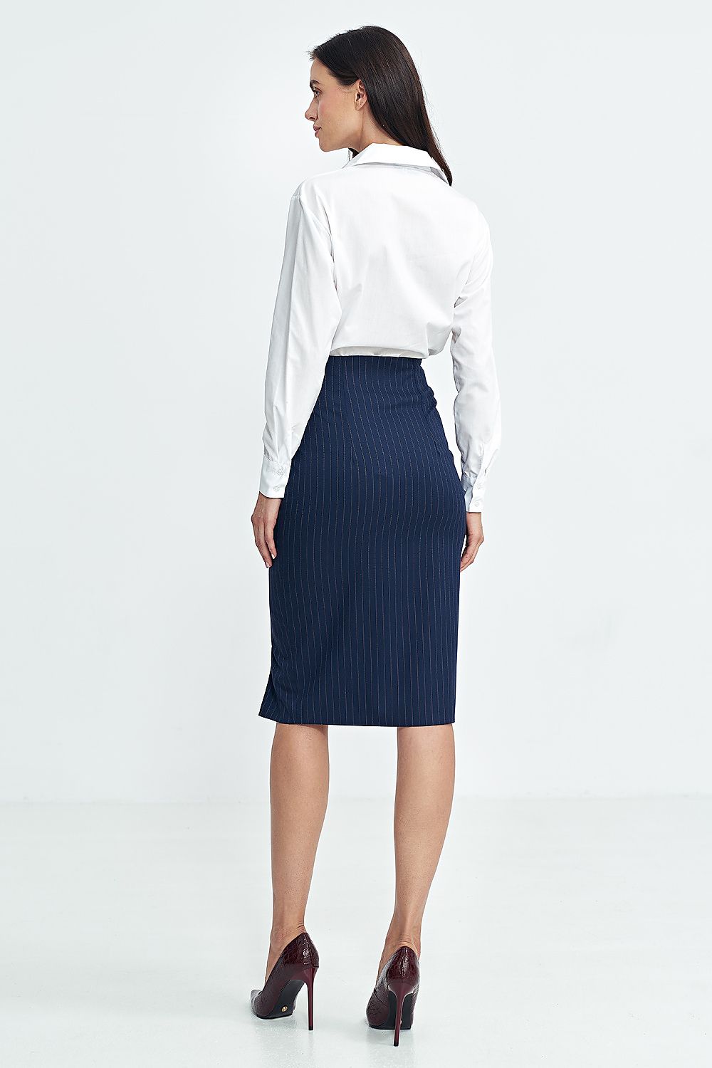 Viscose Skirt with Decorative Button Closure - Michelle & Kenza Co.