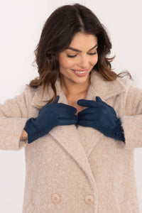 Cotton Blend Gloves with Decorative Buttons - Michelle & Kenza Co.