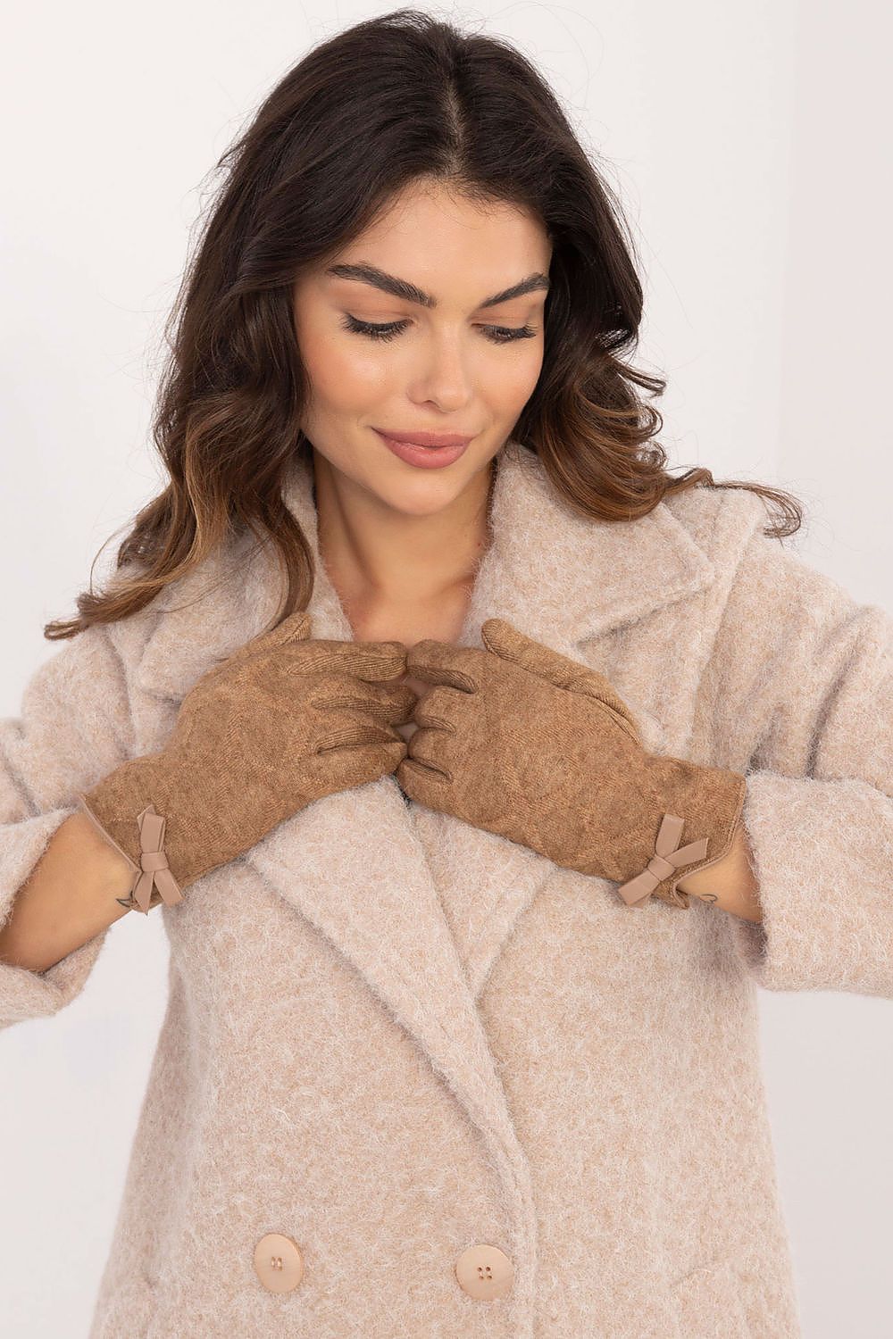 Cotton Blend Gloves with Decorative Bows - Michelle & Kenza Co.