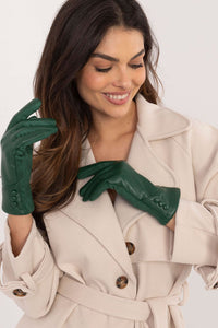 Ecological Leather Gloves with Decorative Buttons - Michelle & Kenza Co.