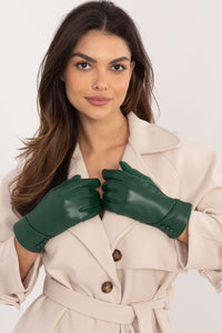 Ecological Leather Gloves with Decorative Buttons - Michelle & Kenza Co.