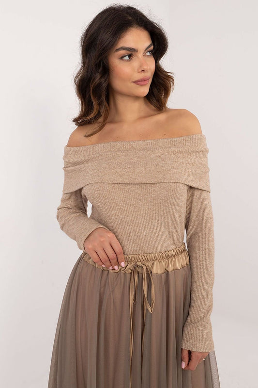 Elegant Off-the-Shoulder Sweater