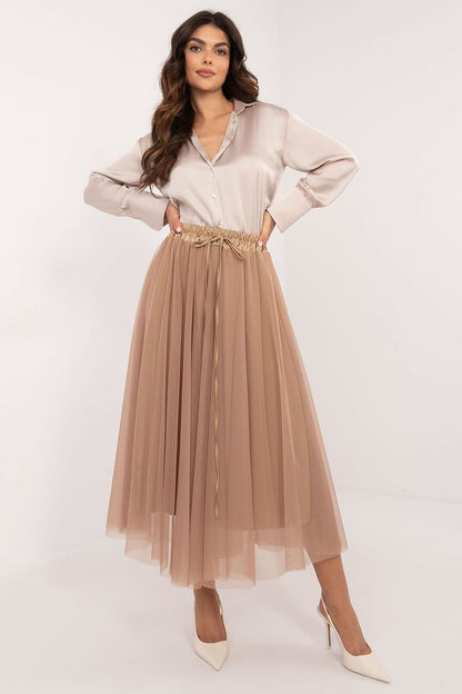 Delicate Tulle Midi Skirt