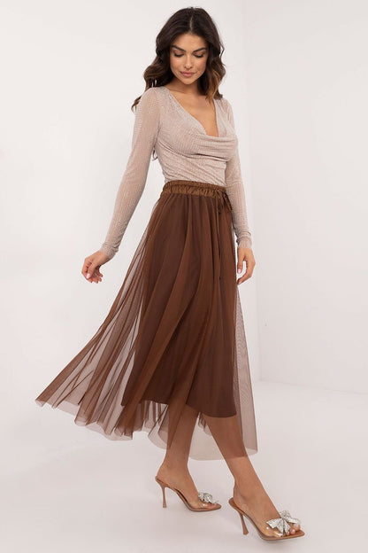 Delicate Tulle Midi Skirt