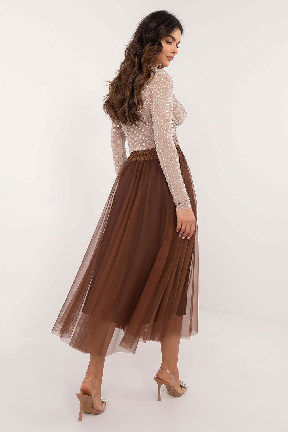 Delicate Tulle Midi Skirt