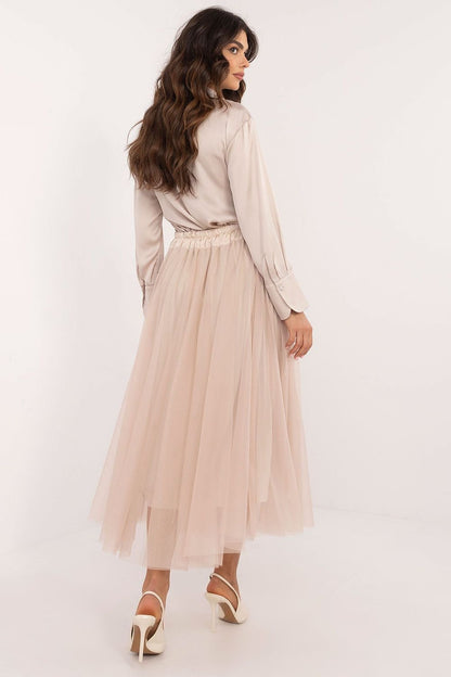 Delicate Tulle Midi Skirt