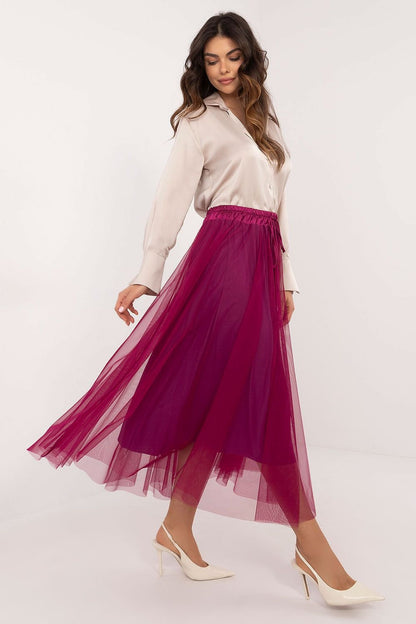 Delicate Tulle Midi Skirt