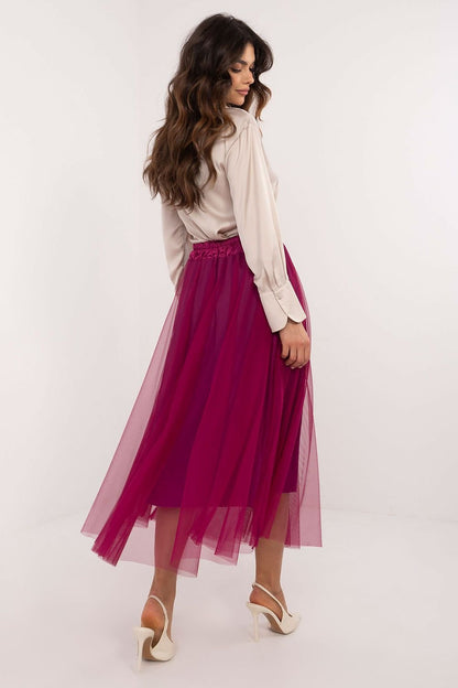 Delicate Tulle Midi Skirt