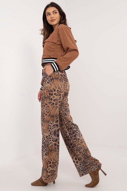 Elegant Animal Motif Trousers