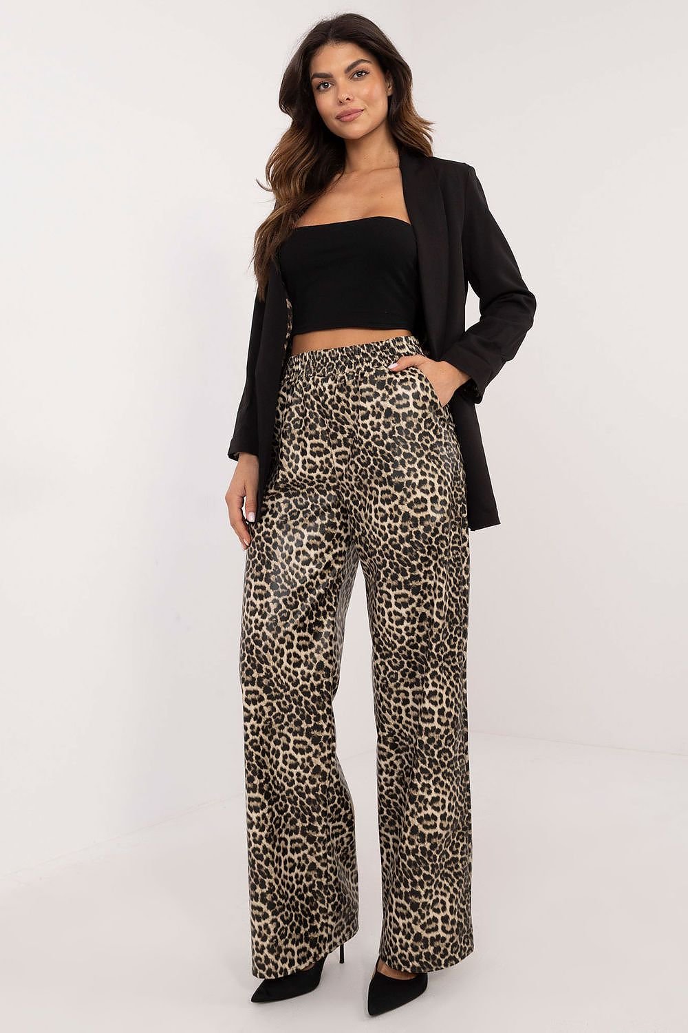 Eco-Leather High-Waist Trousers