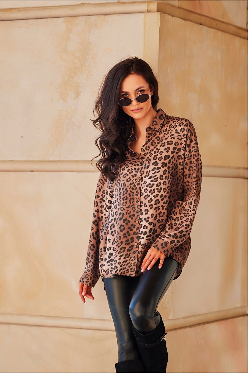 Animal Print Long Sleeve Shirt