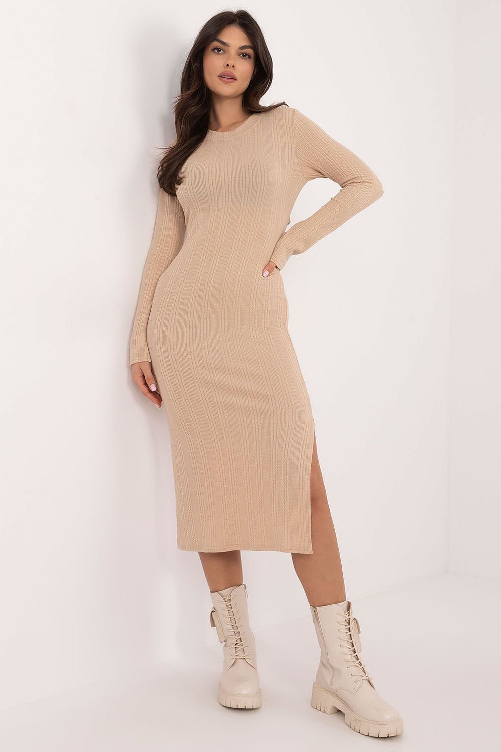 Elegant Knitted Midi Dress