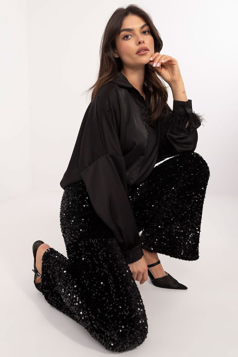 Elegant Sequin Trousers