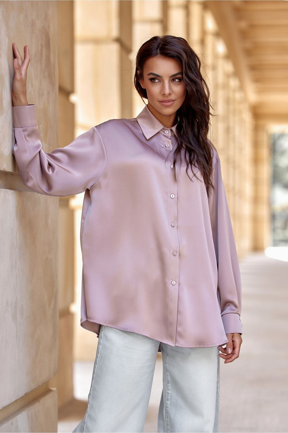 Oversized Satin Shirt