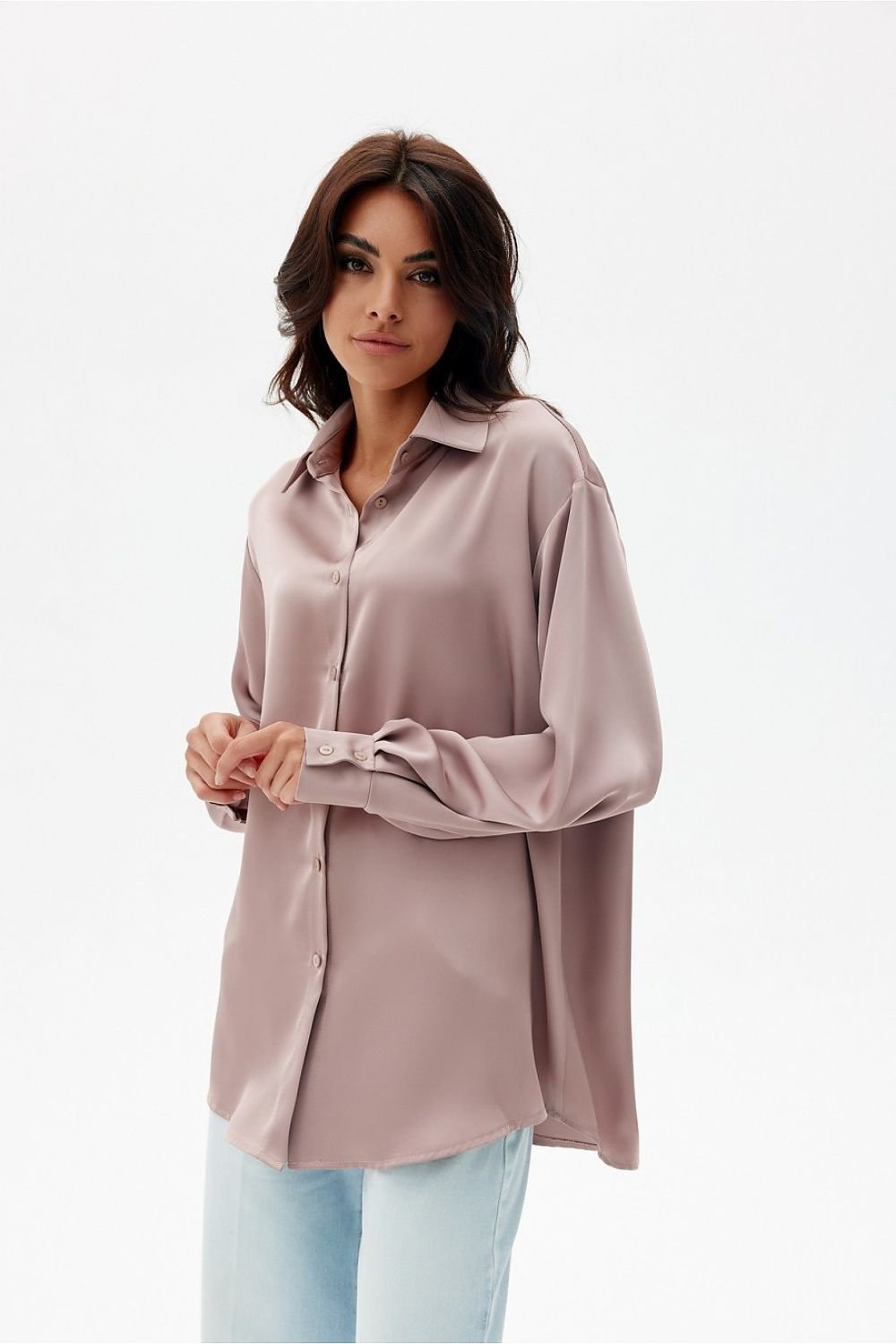 Oversized Satin Shirt