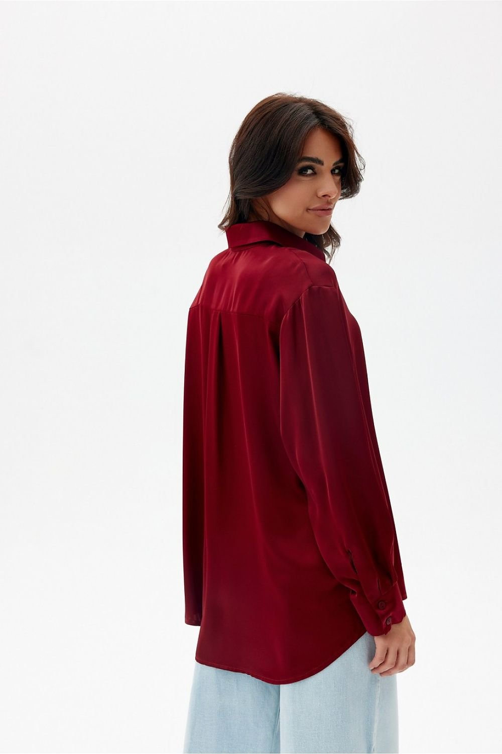 Oversized Satin Shirt