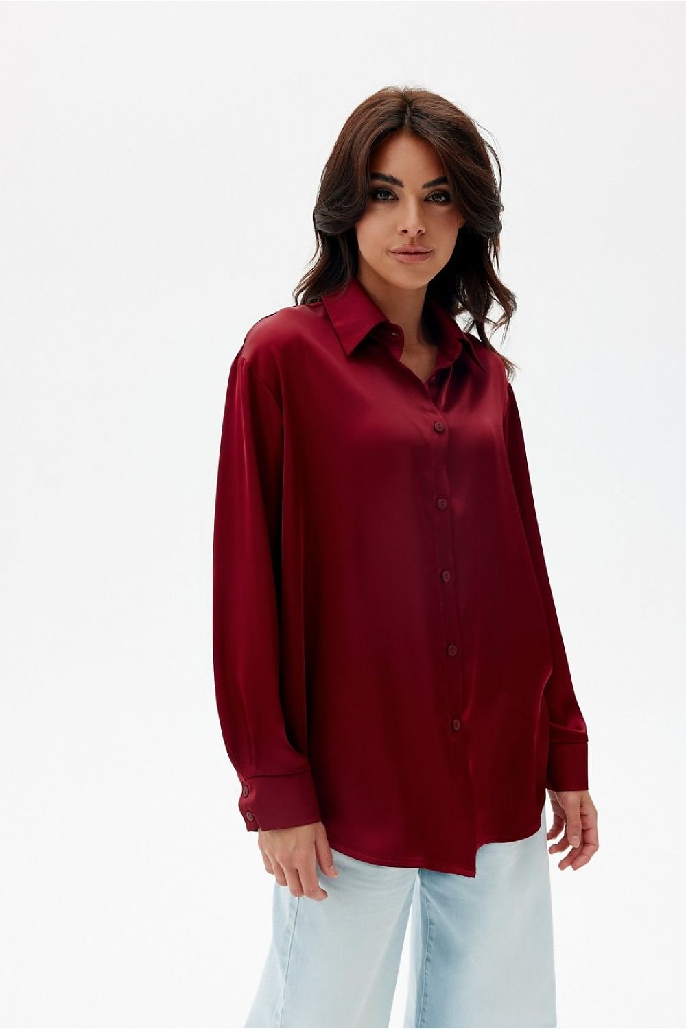 Oversized Satin Shirt