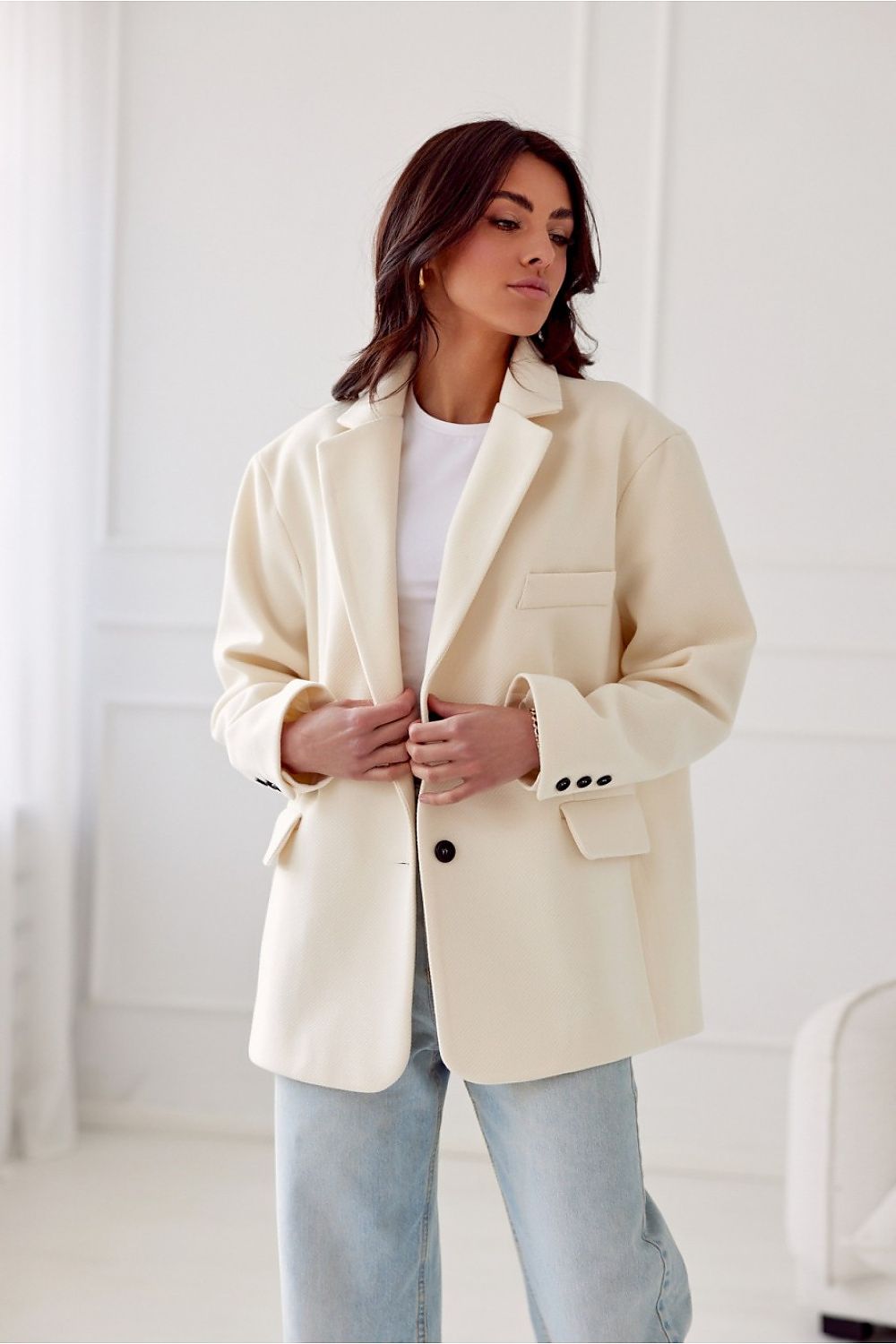 Voluminous Button-Up Jacket