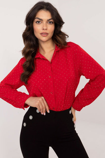 Elegant Rhinestone Shirt