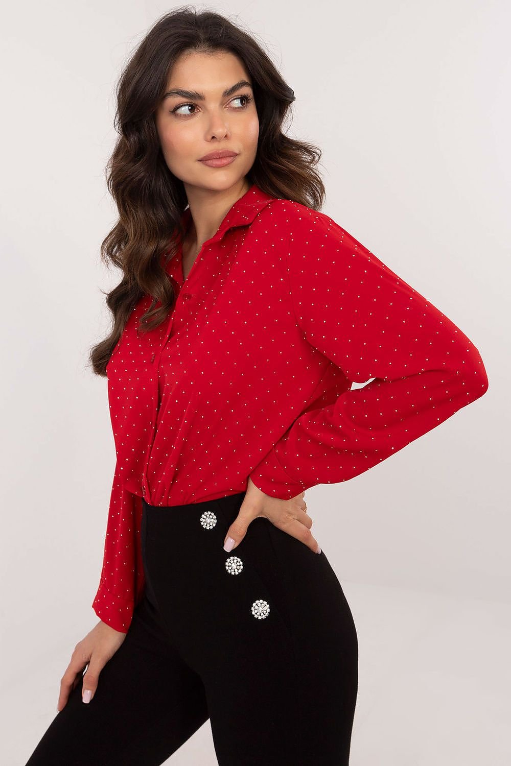 Elegant Rhinestone Shirt