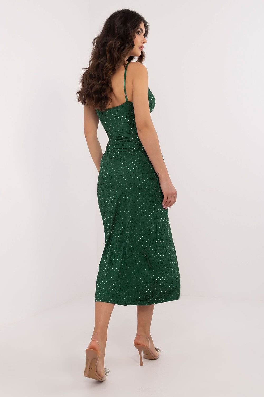 Rhinestone Envelope Midi Dress