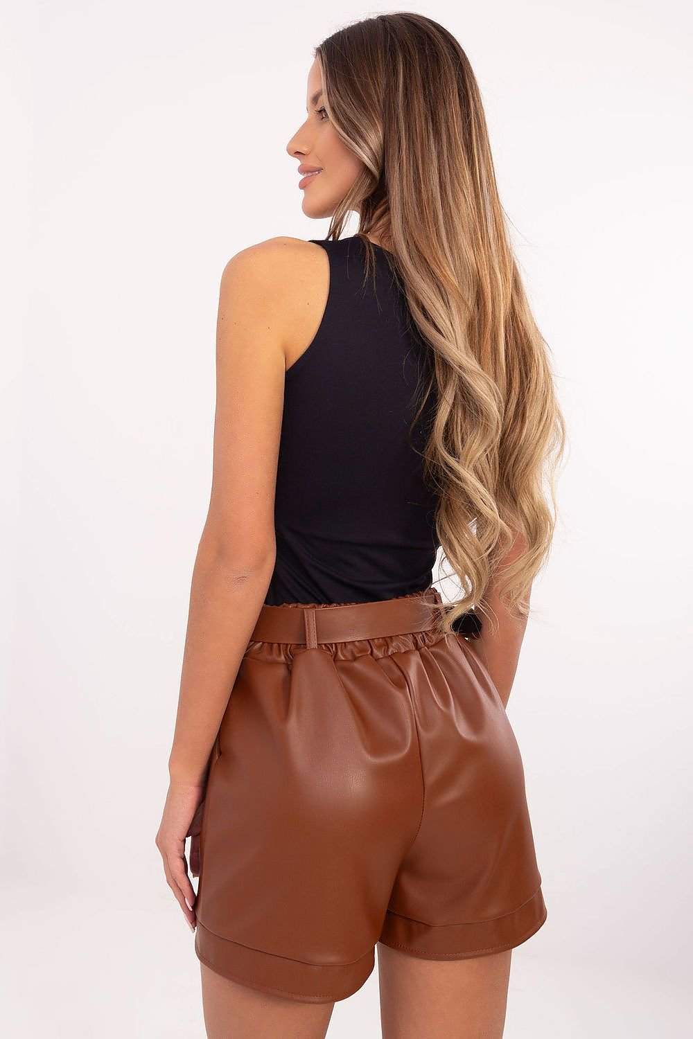 Eco Leather High-Waist Shorts