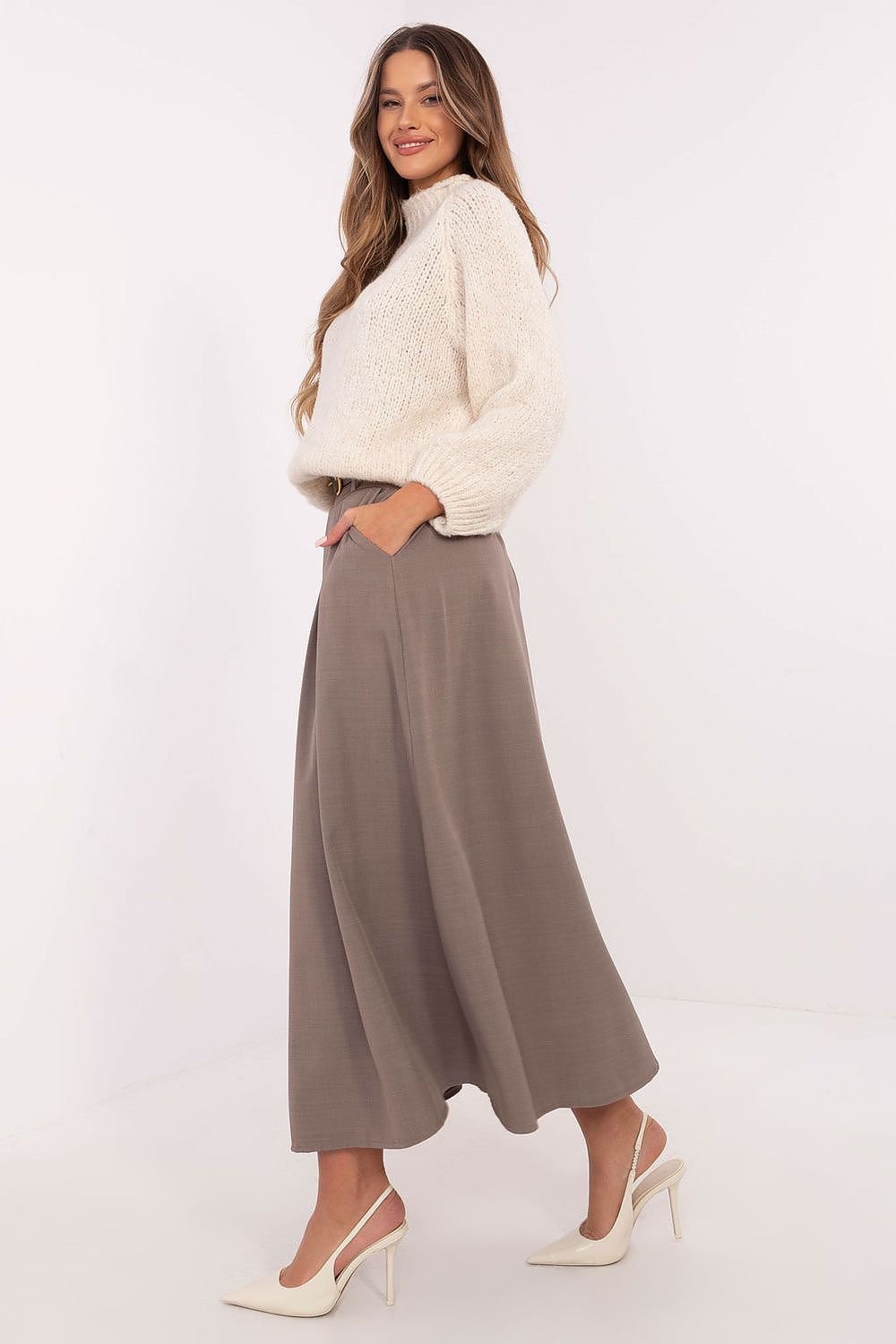 Elegant Flared Maxi Skirt