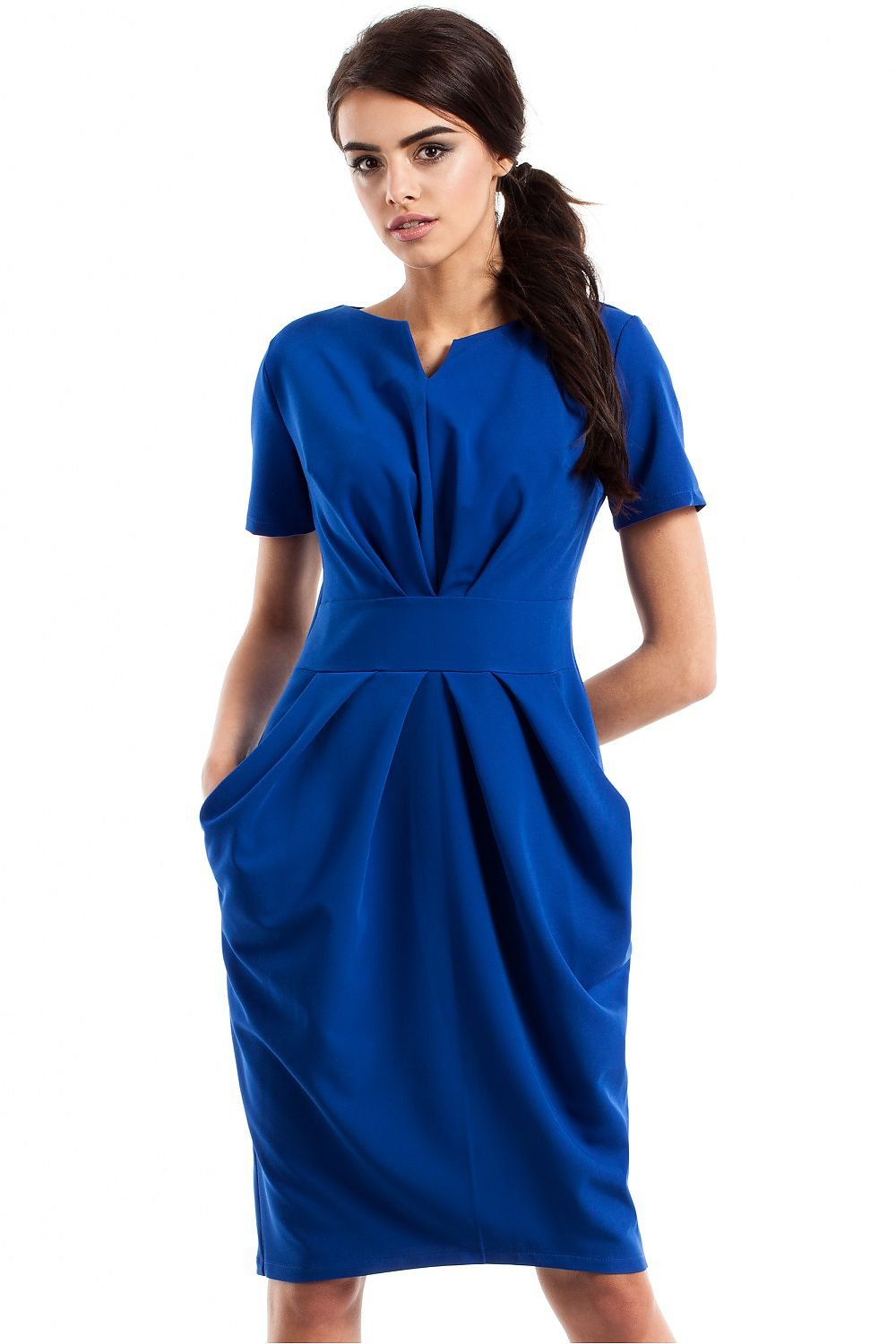 Sweetheart Neckline Draped Dress