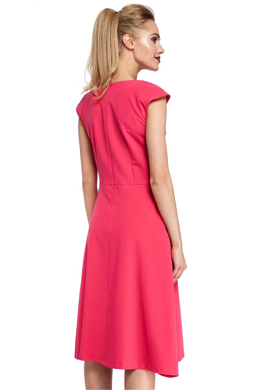 Fitted Midi Dress with Pleats