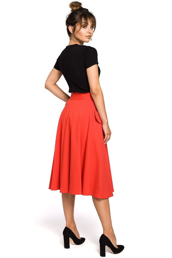 Elegant Flare Midi Skirt