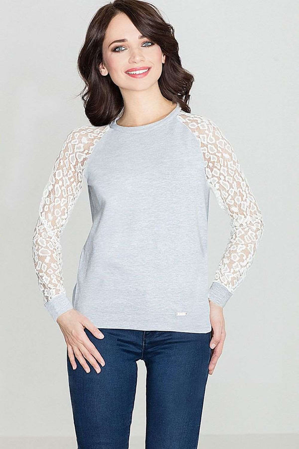 Amelia Lace Sleeve Blouse