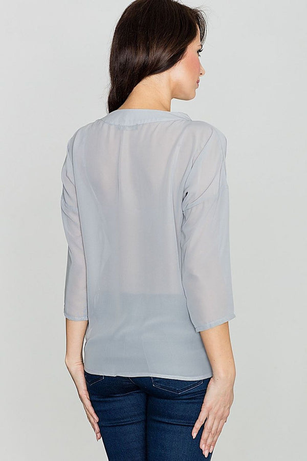 Elegant Envelope Neckline Blouse