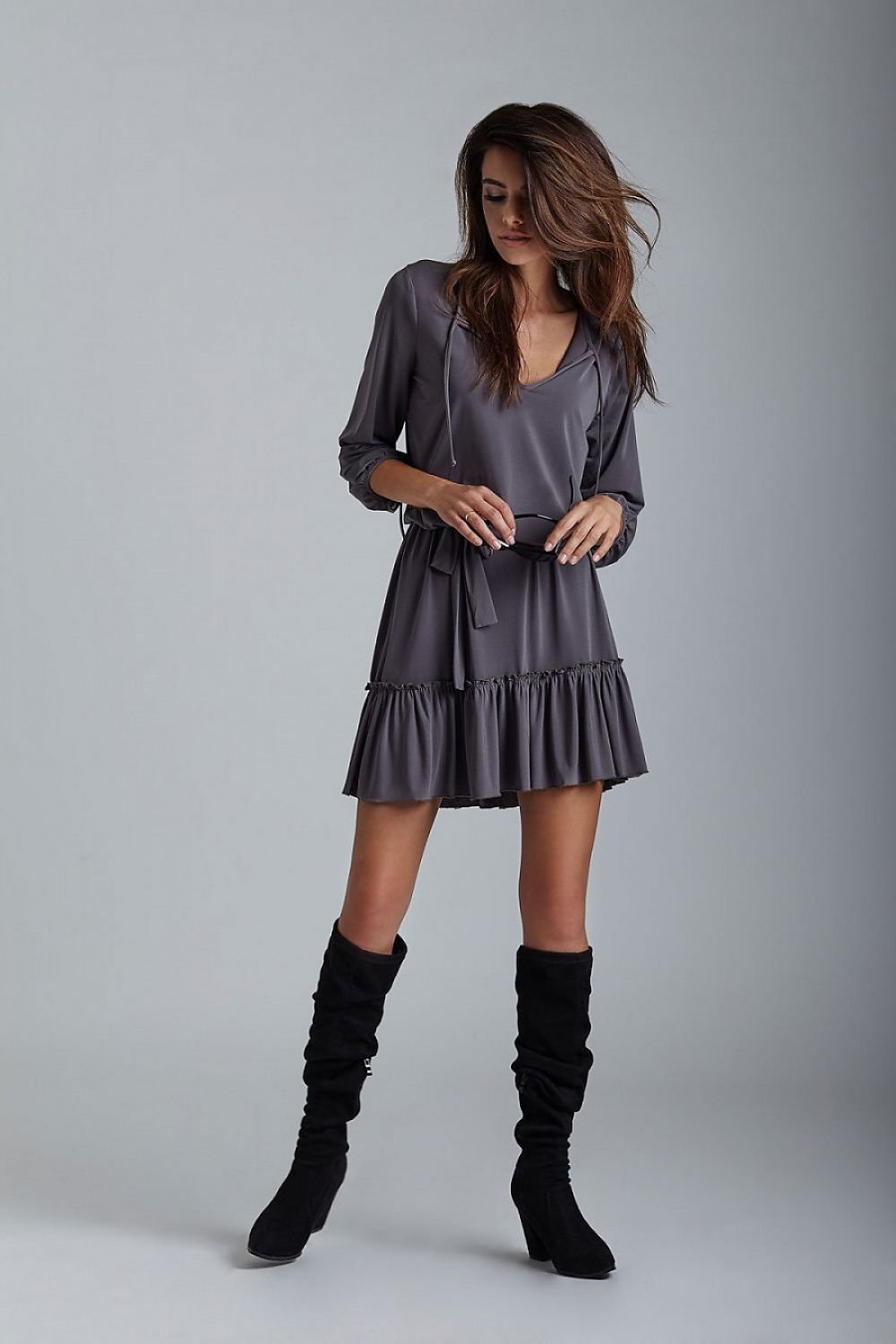 Romantic Frill Daydress with Belt