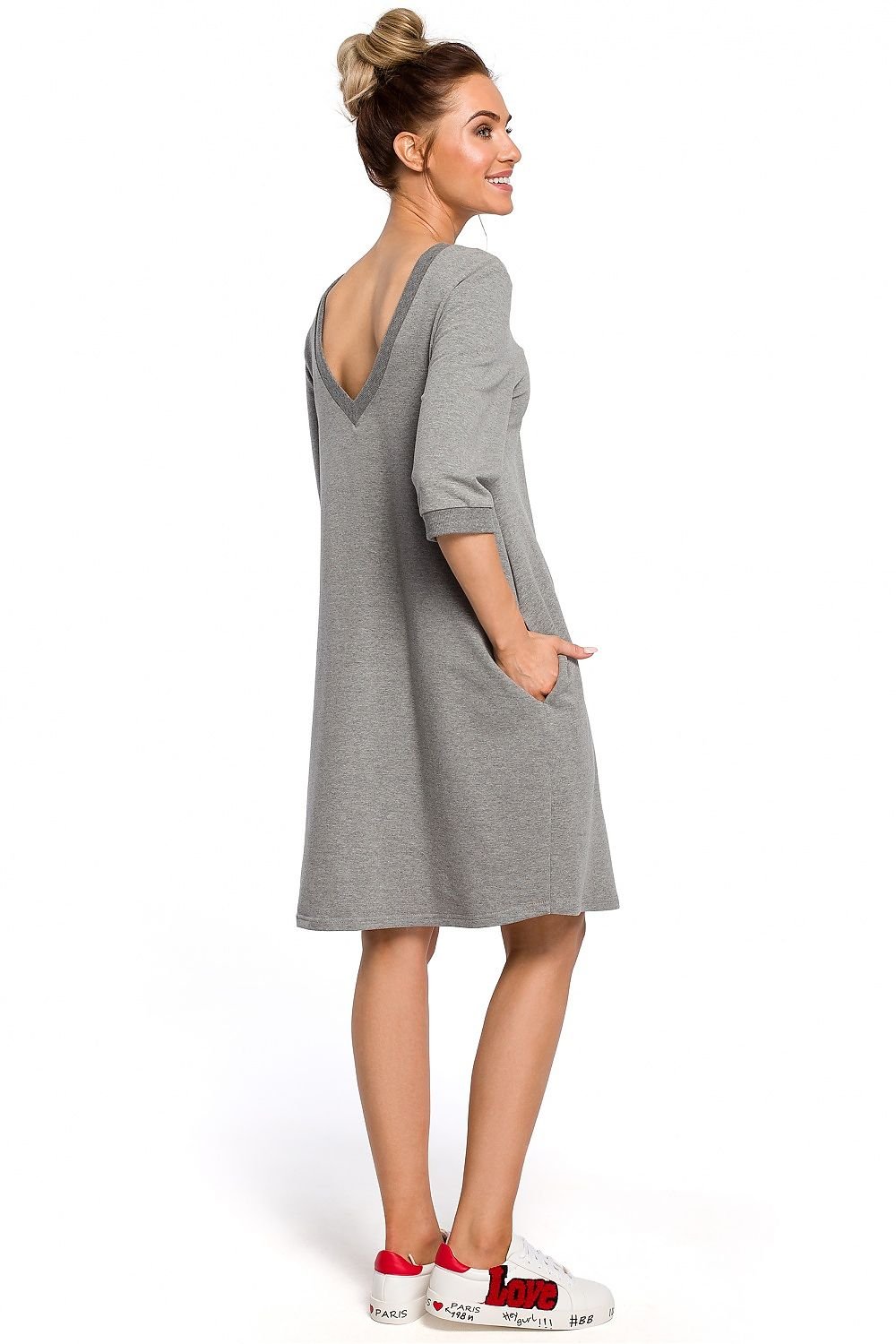 Feminine Back-Cut Midi Dress