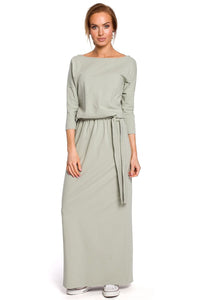 Belted Cotton Maxi Dress