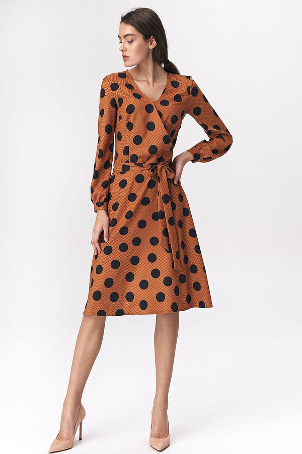 Chic Polka Dot Midi Dress