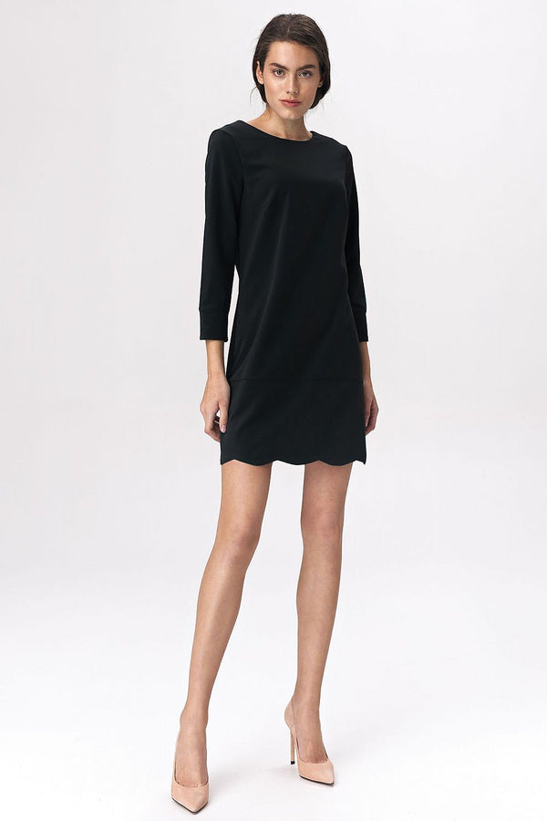 Flattering Back-Neckline Mini Dress