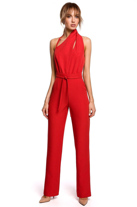 Asymmetrical Neckline Jumpsuit