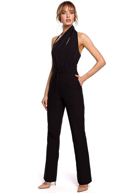 Asymmetrical Neckline Jumpsuit