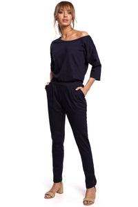 Comfortable Elastic Waist Jumpsuit