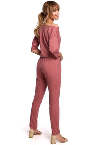 Comfortable Elastic Waist Jumpsuit